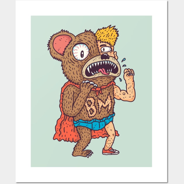 Bear Man Wall Art by hex